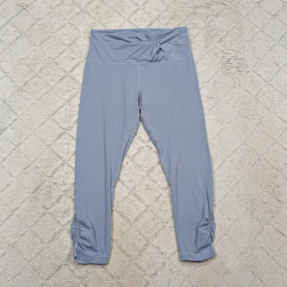 Lululemon Leggings Womens 10 Blue Chambray Align HR Crop 24” Twist Waist
